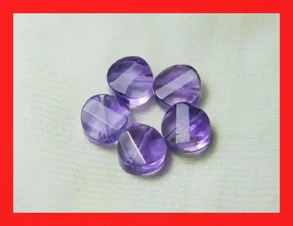 12cts 8mm Natural Brazil Amethsyt Faceted Beads Z485