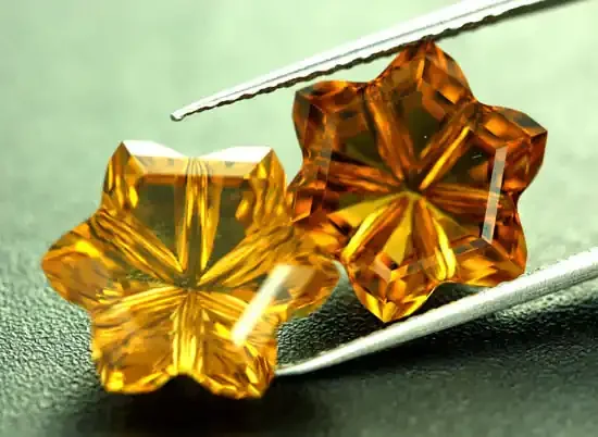 13.41 CTS VVS CITRINE FLOWER – CUT BY MASTER CARVER [CIT14]