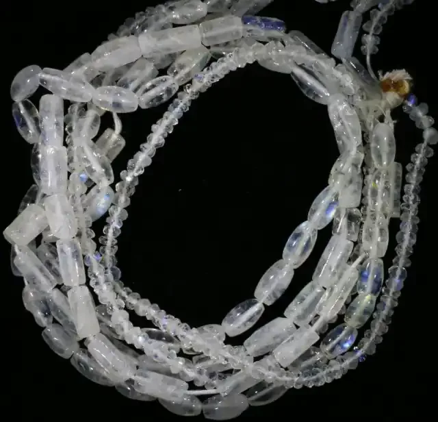 130 Cts three strands Moonstone beads GOGO 1430