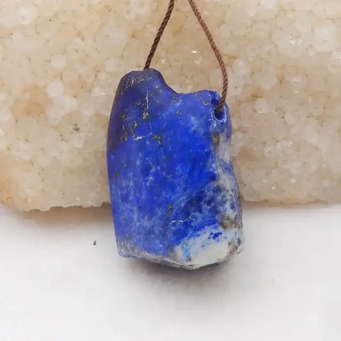 132cts Raw lapis pendant, crystal gemstone pendant,healing stone pendant H3