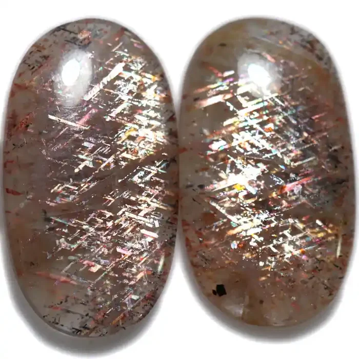 14.38 RAINBOW LATTICE SUNSTONE PAIRS [S-SAFE488]