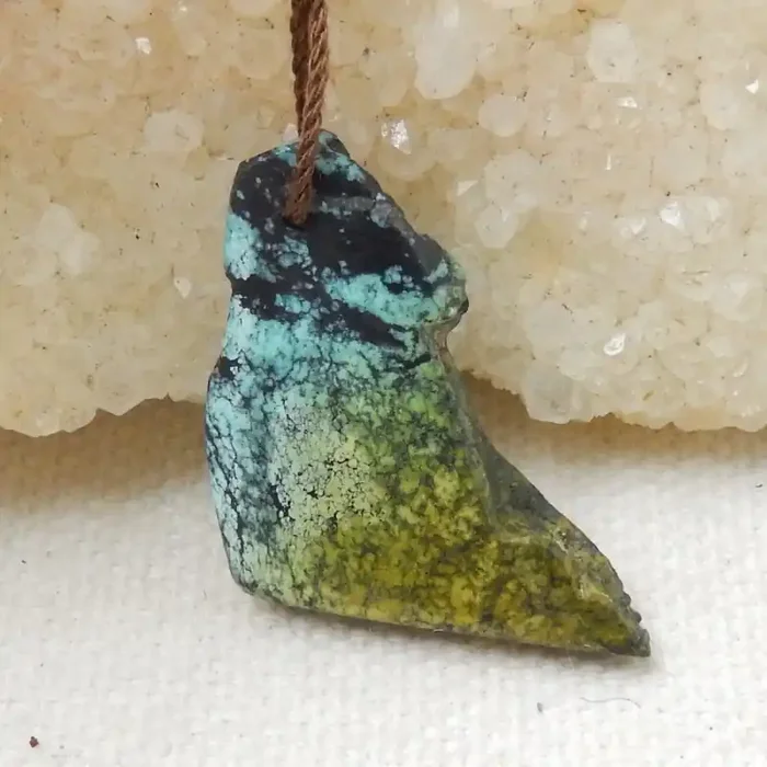 14.5cts Turquoise ,Handmade Gemstone ,Turquoise Nugget Pendant ,Lucky Penda