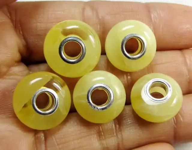 14 MM 5 PCS NATURAL AMBER BEADS 26 CTS AGR309