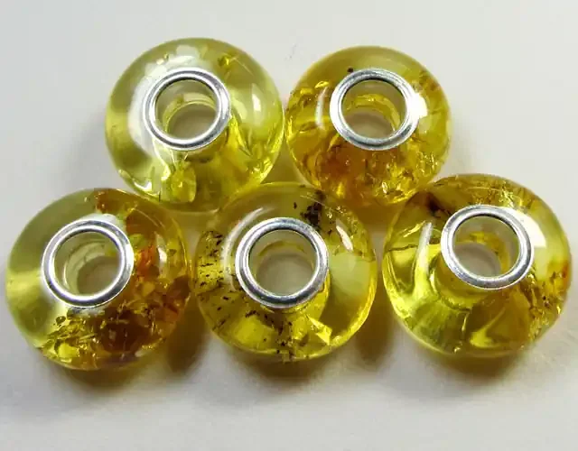 14 MM 5 PCS NATURAL AMBER BEADS CTS AGR312