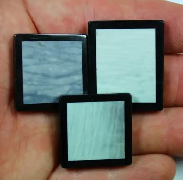 143.95 CTS 3 PCS INTARSIA JASPER WAVE PATTERN BLACK ONYX