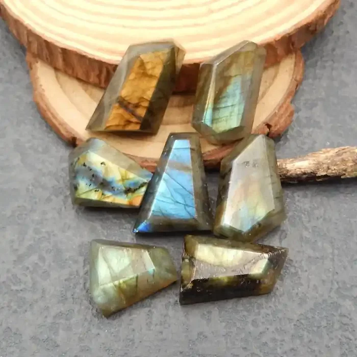 143cts Natural labradorite cabochon beads semi-precious stones (A107)