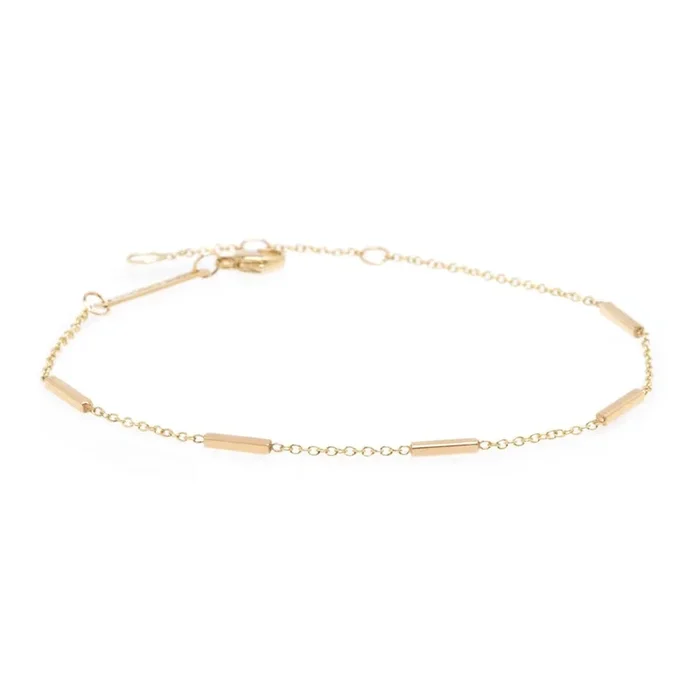 14K GOLD HORIZONTAL TINY BARS BRACELET