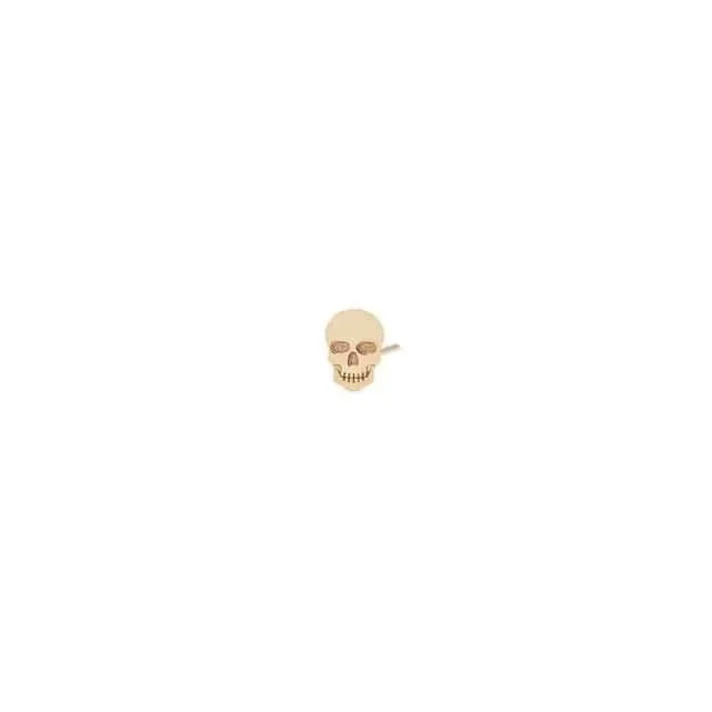 14K Gold Itty Bitty Skull Stud Earring – SINGLE