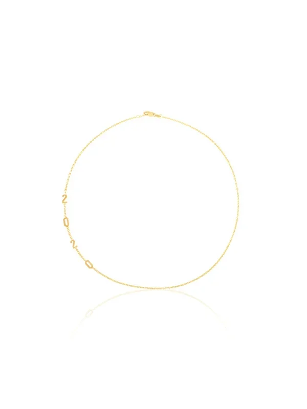 14k Gold personalized Number Necklace