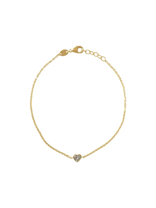 14K Heart Shaped Diamond Bracelet