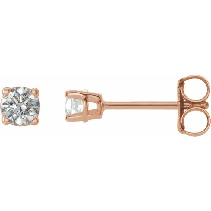 14K Rose 1/3 CTW Natural Diamond Stud Earrings