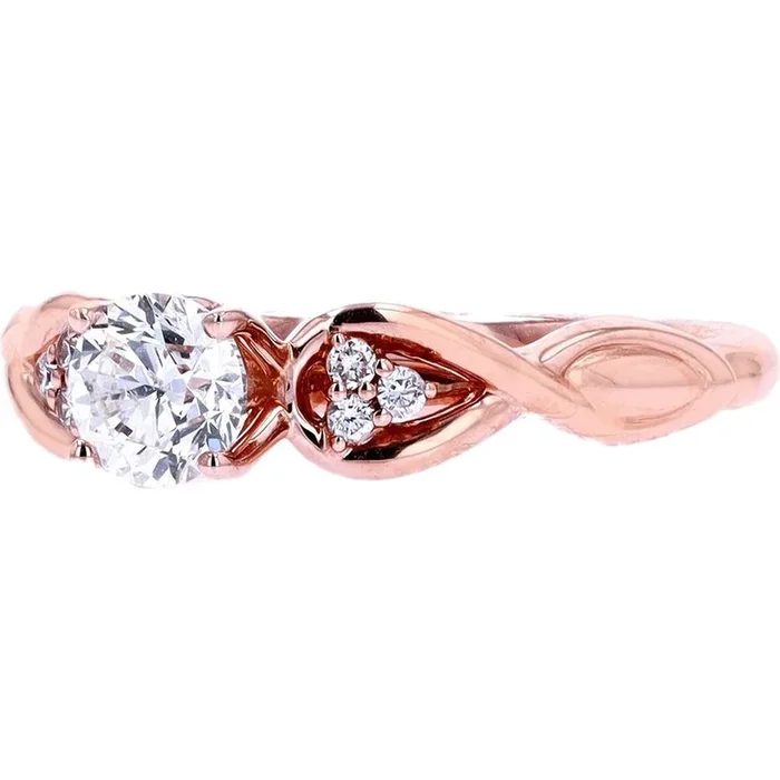 14K Rose Gold 0.70 Carat Diamond Engagement Ring