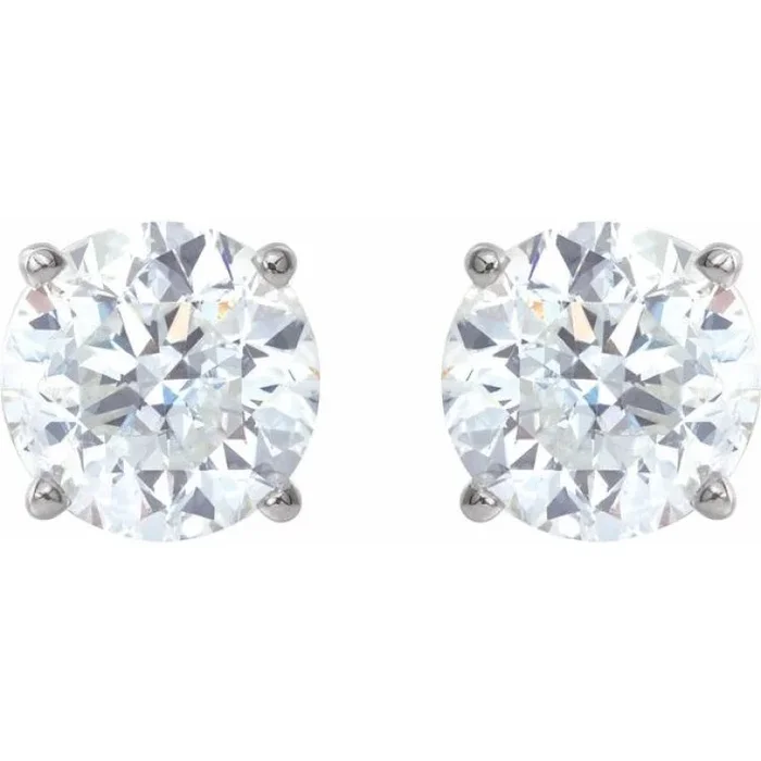 14K White 6 mm Stuller Lab-Grown Moissanite Stud Earrings