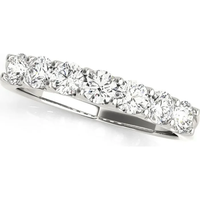 14K White Gold 1.00 Carat Total Weight Lab Diamond Wedding Band – Size 7 by Robinson’s Jewelers