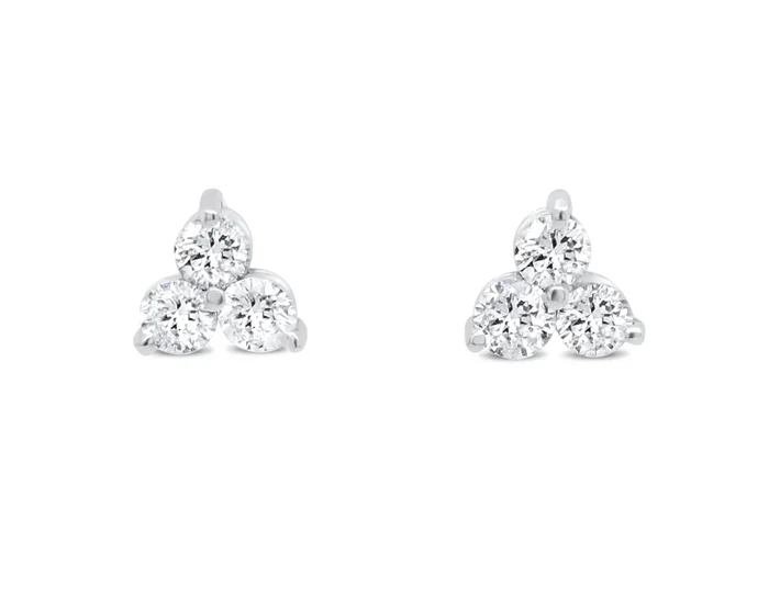 14K WHITE GOLD 1.83 CTW DIAMOND TRILLIANT STUDS