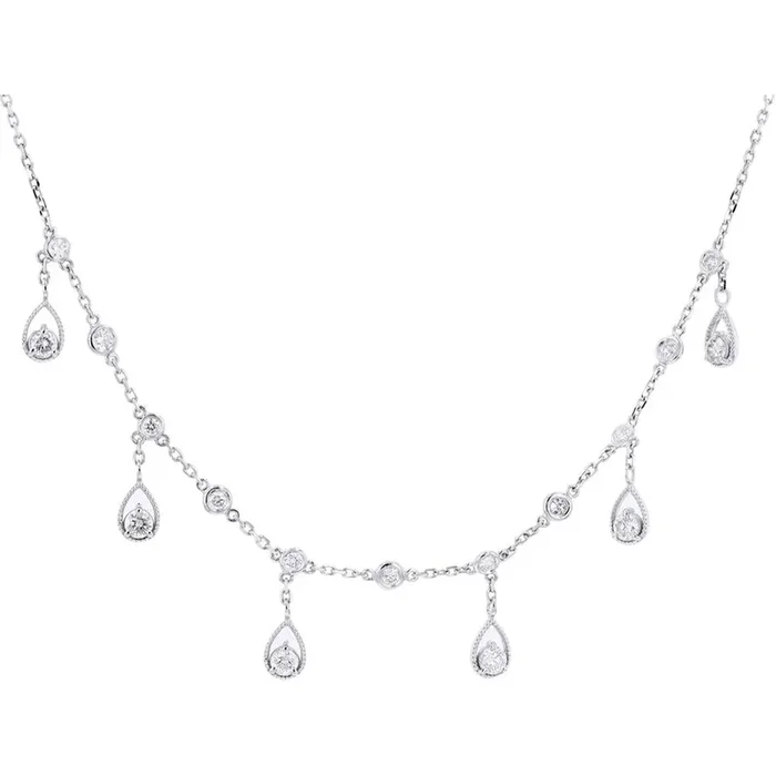 14K White Gold 1 Carat Total Diamond Earrings