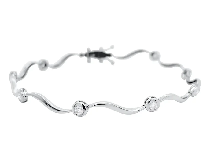 14K WHITE GOLD .36 CTW DIAMOND BRACELET