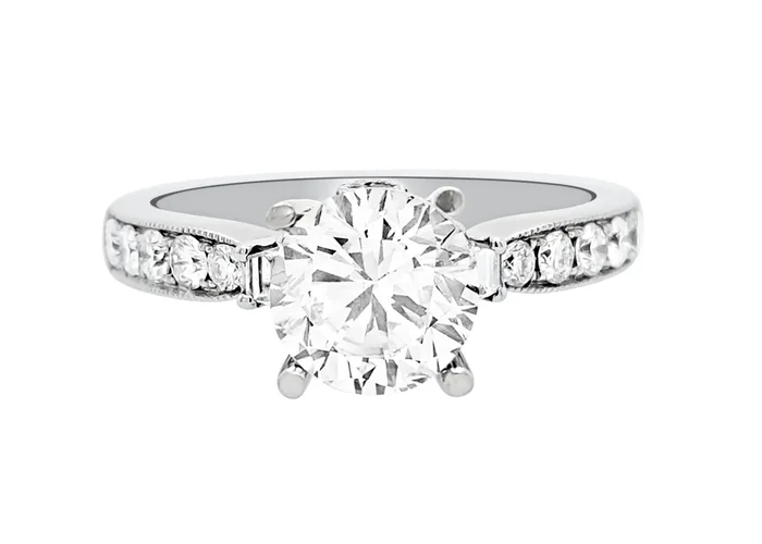 14K WHITE GOLD .59 CTW DIAMOND ENGAGEMENT RING
