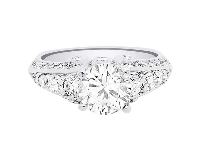 14K WHITE GOLD .79 CTW DIAMOND ENGAGEMENT RING SETTING
