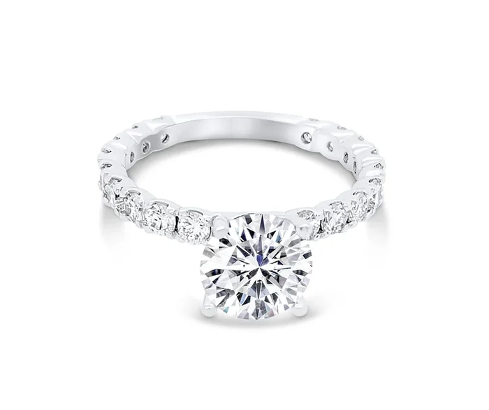 14K WHITE GOLD .87 CTW DIAMOND ENGAGEMENT RING SETTING