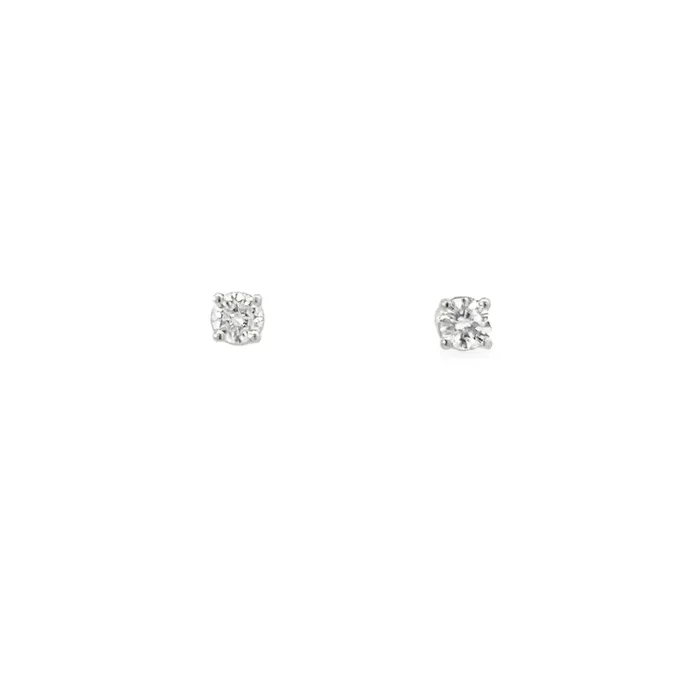 14K WHITE GOLD DIAMOND STUD EARRINGS – 0.21 CTW