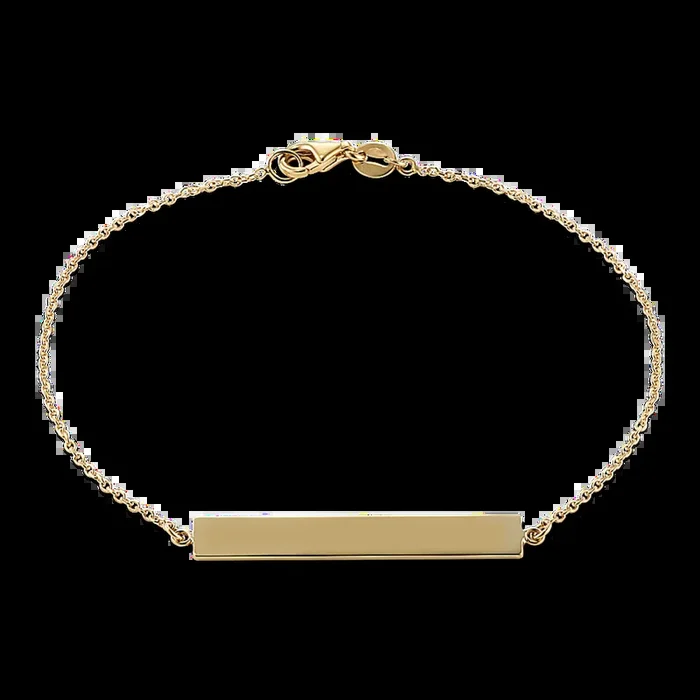 14K Yellow Gold Medium Bar Bracelet