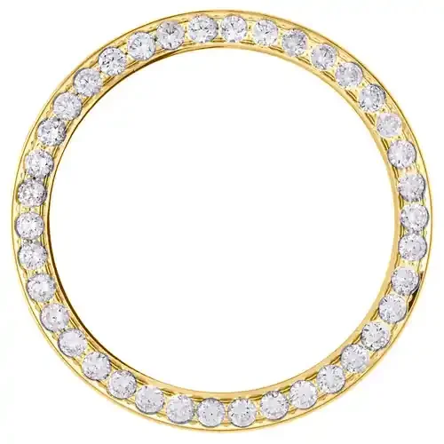 14K Yellow Gold Rolex DateJust 36 Bead Set Diamond Bezel Fits 36mm Watch 2.66 CT