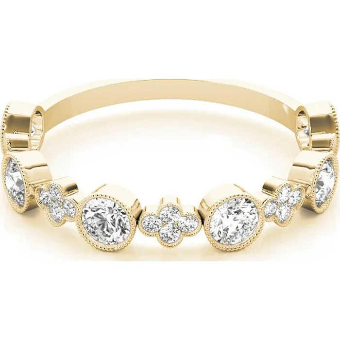 14K Yellow Gold Stackable Ring with 0.33 Carat Lab Diamond – Size 7 by Robinson’s Jewelers