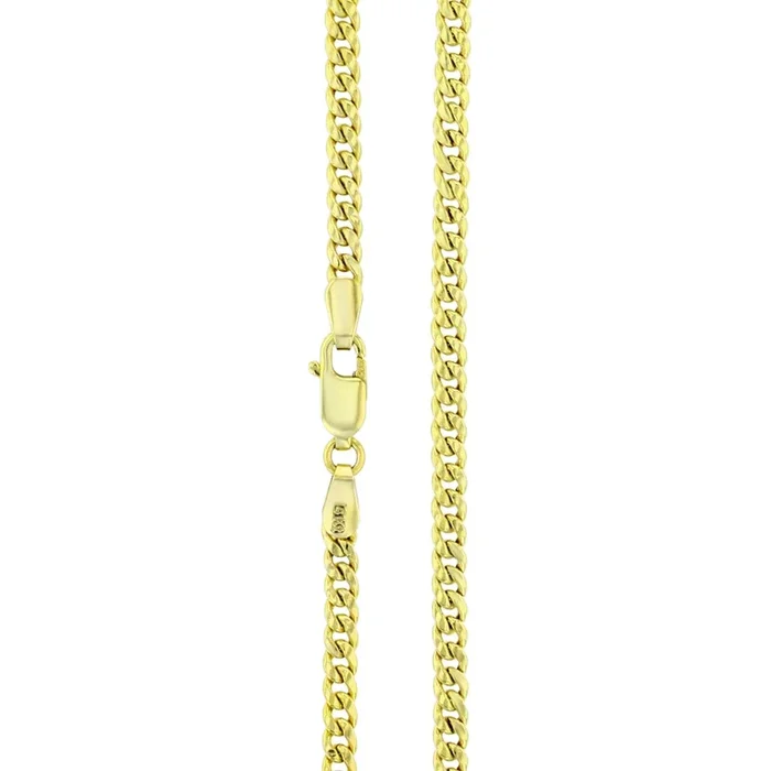 14KT Yellow Gold 7-inch 3MM Cuban Link Bracelet