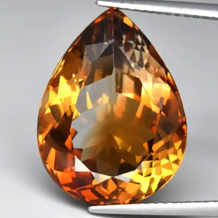 15.37 ct. Top Quality 100% Natural Topaz Orangey Brown Brazil