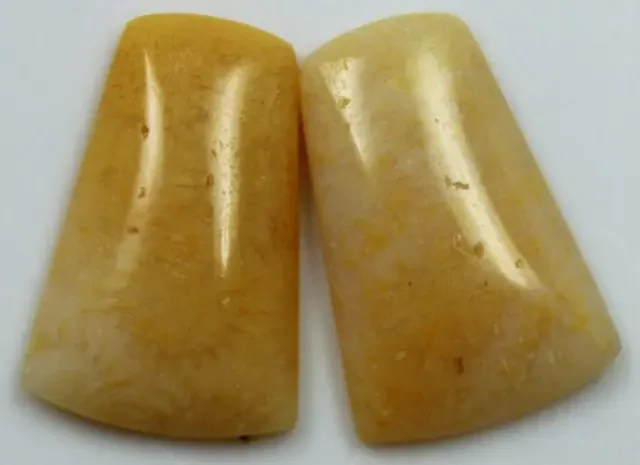 15.60 CTS PAIR OF POLISHED CORAL NATURAL STONES