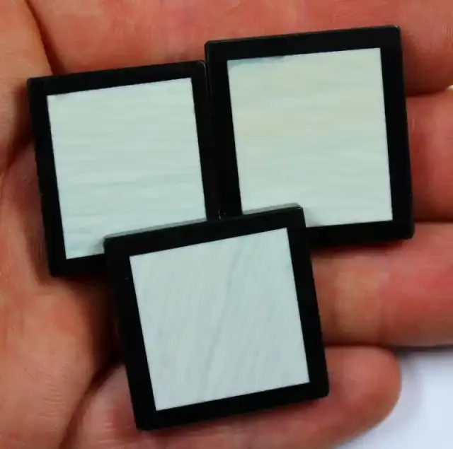 156.3CTS 3 PCS INTARSIA JASPER WAVE PATTERN BLACK ONYX