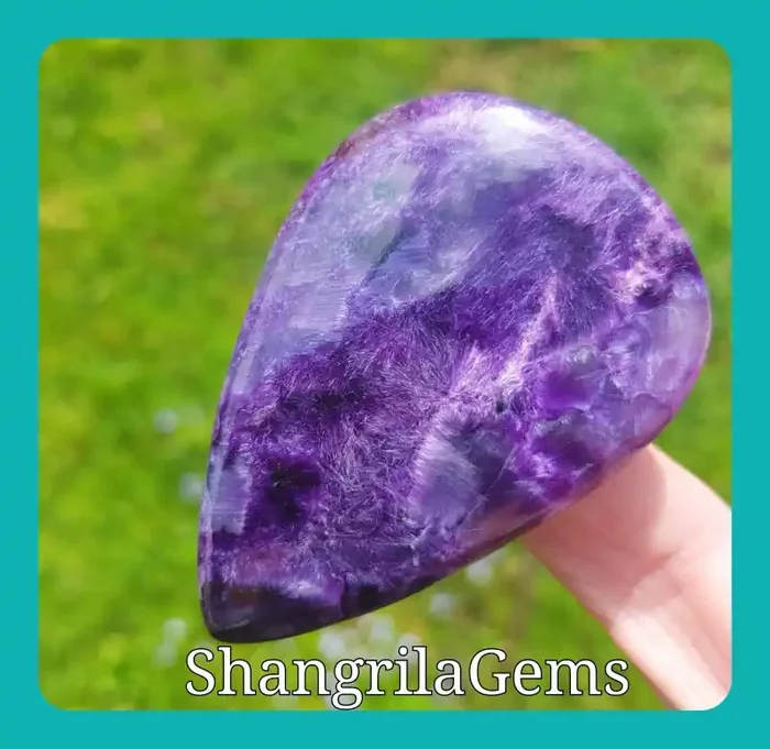 157ct CHAROITE cabochon 63 by 43 by 7mm