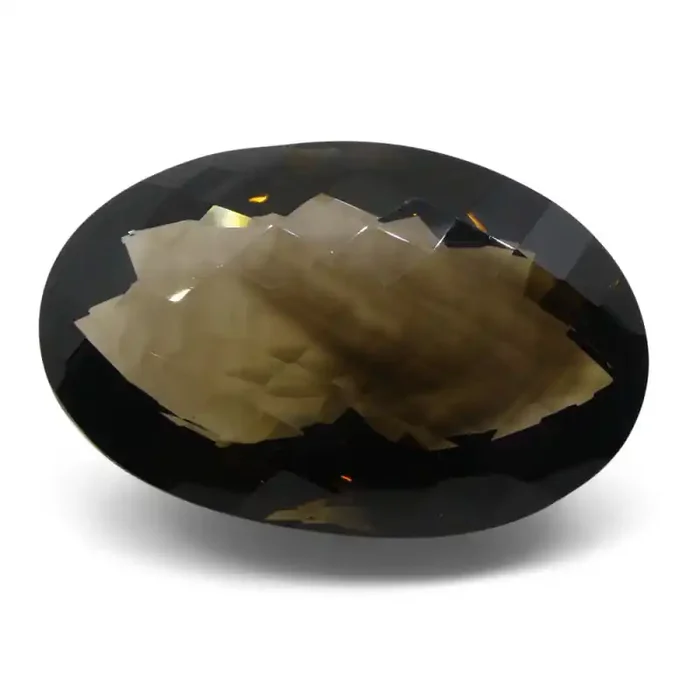158.35ct Smoky Quartz Oval Checkerboard