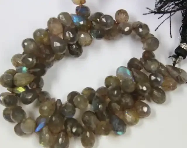 158 CTS – 1 STRAND LABRADORITE 8 X 5 MM – 10 INCHES