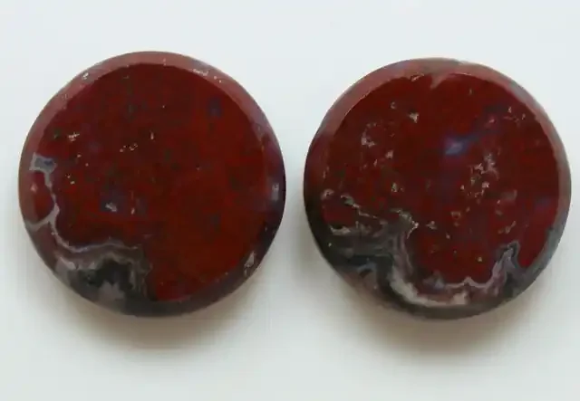 16.00 CTS PLUM AGATE PAIR PAUL BUNYAN CALIFORNIA AREA