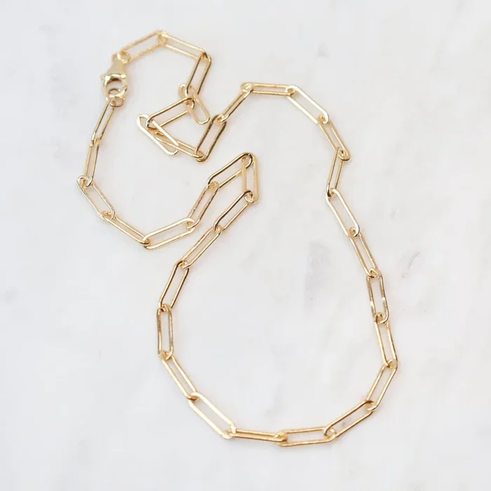 16″ Gold Filled Flat Drawn Cable Chain Necklace