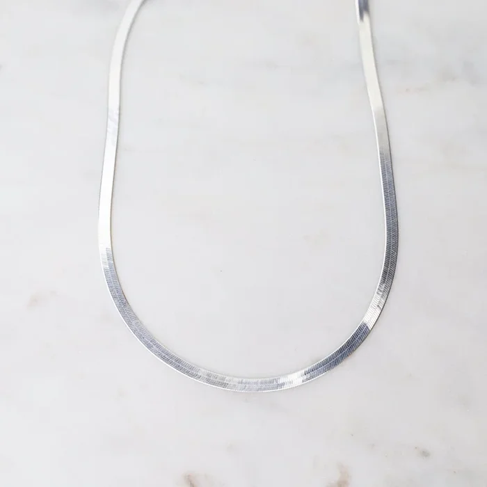 16″ Sterling Silver Herringbone Chain