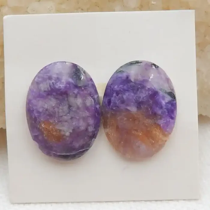 16cts Natural charoite cabochon pair,healing stone G415