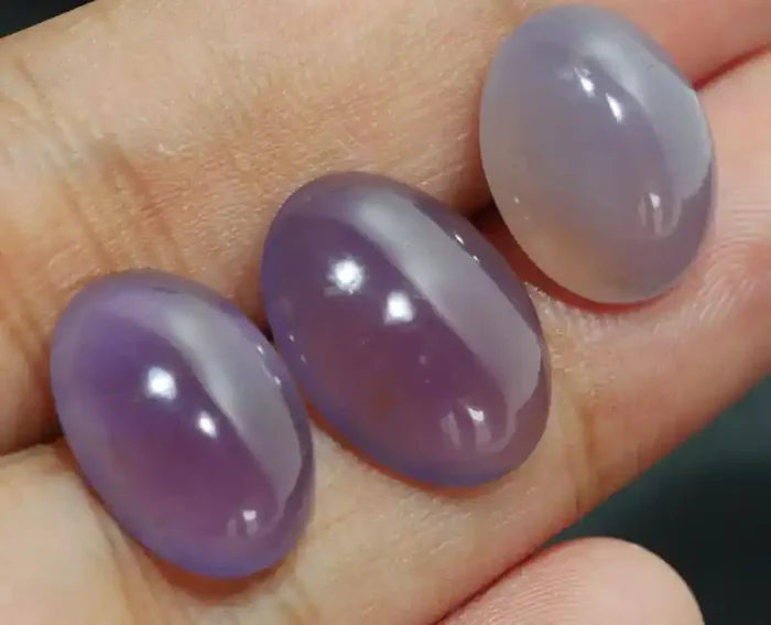 17.00 CRT 3PCS NATURAL INDONEISAN PURPLE CHALCEDONY AA GRADE-H19-