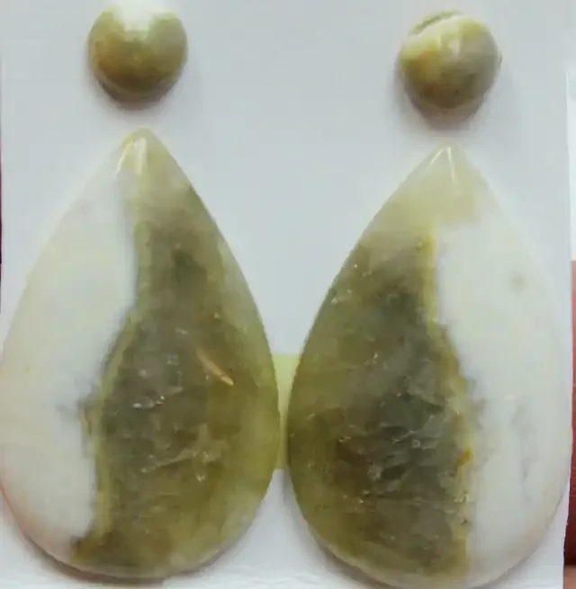 17.00 CTS OCEAN JASPER PAIR 4 STONES FOR EARRINGS