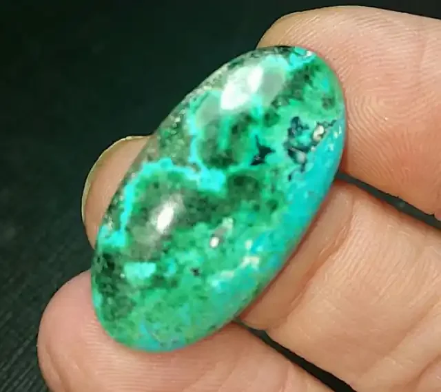 17.5ct 30mm chrysocolla malachite dioptase 30 by 16 by 4mm