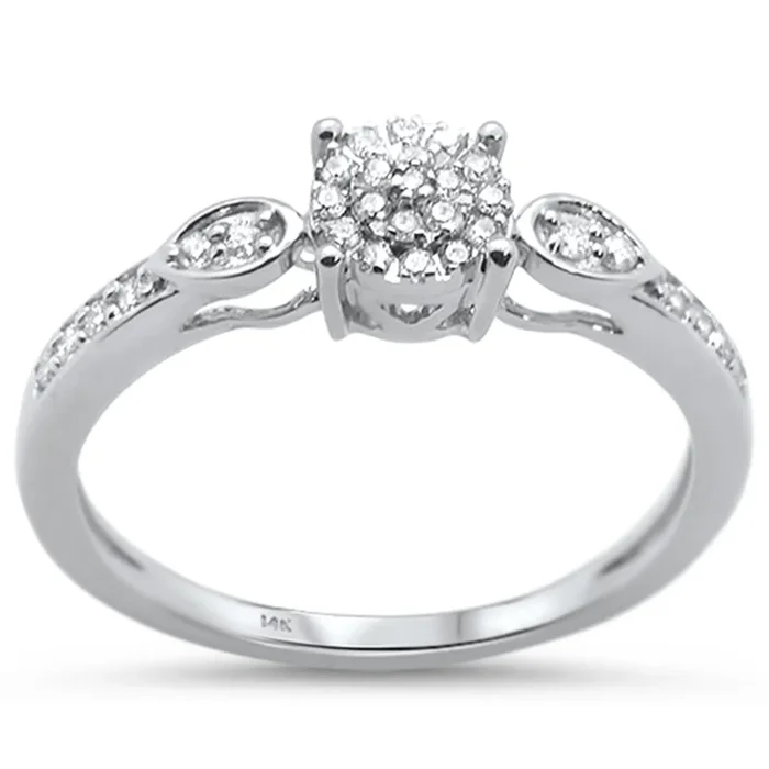 .17ct 14KT White Gold Diamond Engagement Ring Size 6.5