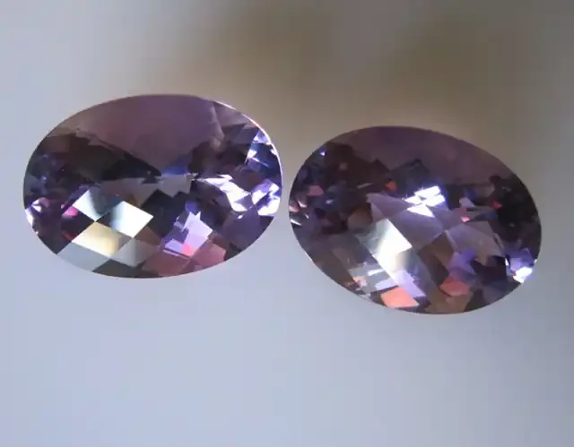 18.12tcw Amethyst Matching Oval Checker Board