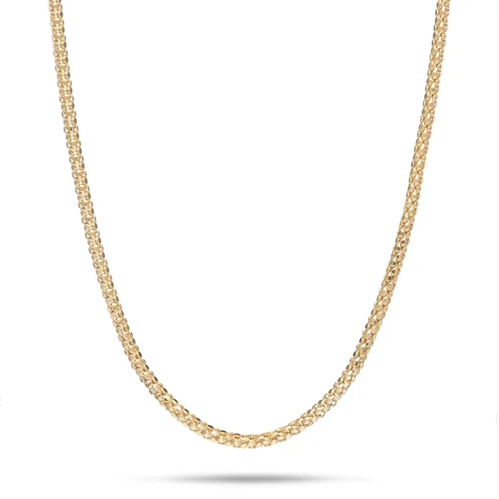 18″ 1.6mm Popcorn Chain in Gold