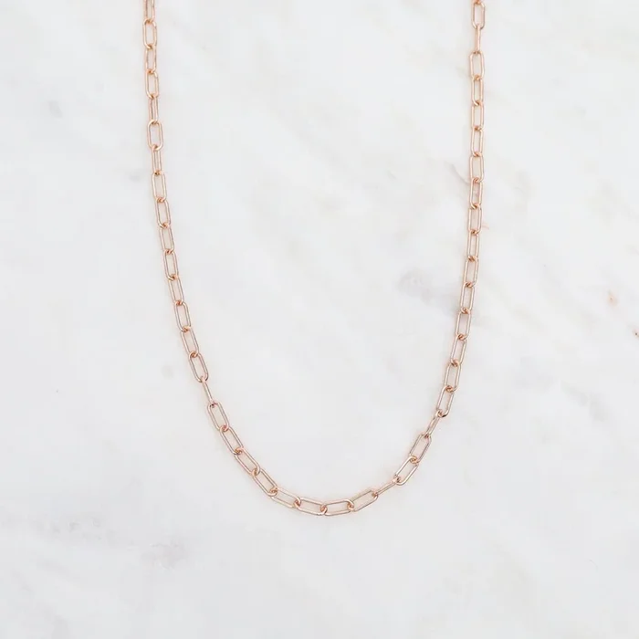 18″ Rose Gold Filled Round Drawn Cable Chain Necklace
