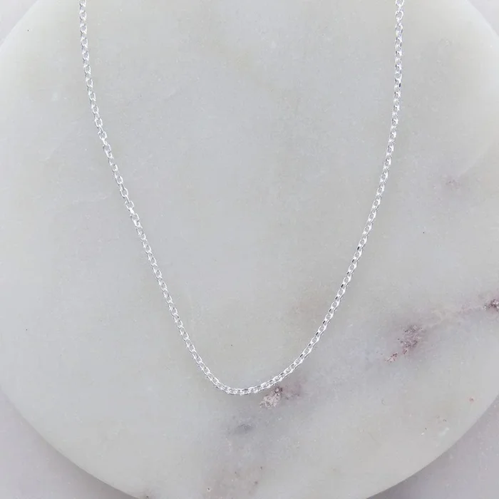 18″ Sterling Silver Cable Chain