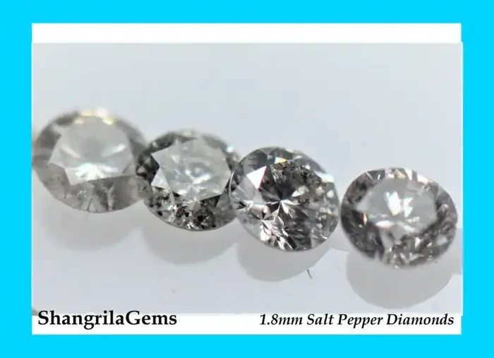 18 to 20 1.8mm total 0.5ct Salt and Pepper Diamonds AA Grade