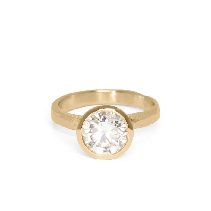18K Atlantic Engagement Ring with 2.04ct Lab Grown Diamond