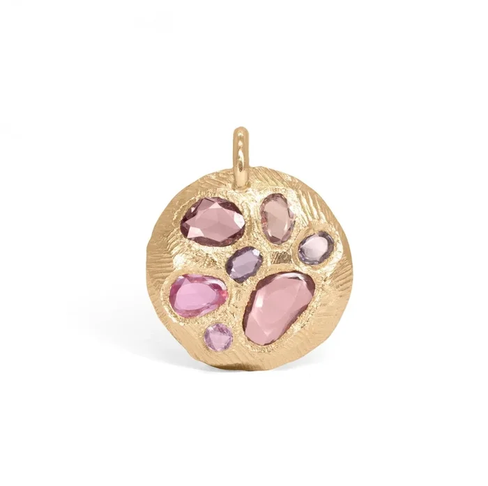 18K Mosaic Tablet in Pink Sapphire -V2